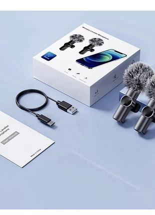 Бездротовий петличний мікрофон, петелька для запису аудіо, для ios,