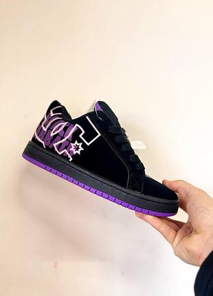 Кеди жіночі dc shoes court graffik black purple