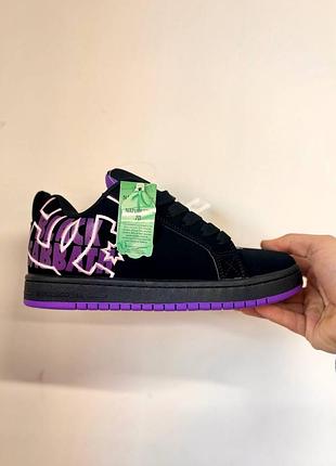 Чоловічі кеди dc shoes court graffik black purple