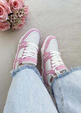 Louis vuitton trainer pink/white 2