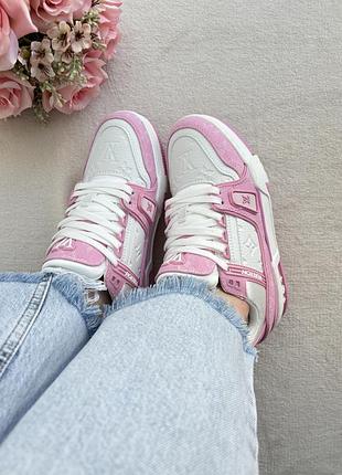 Louis vuitton trainer pink/white 3