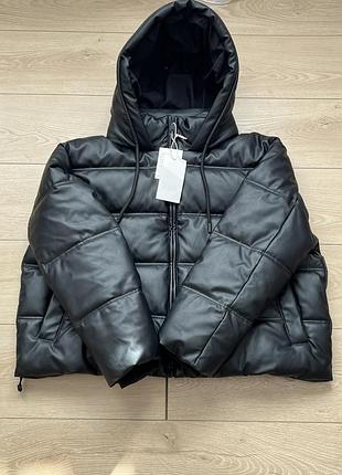 Шкiряний пуфер zara original spain шкiряна куртка зара пуфер зара анорак зара