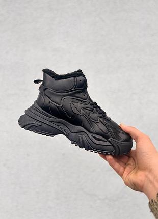 Зимние женские кроссовки desig mid black