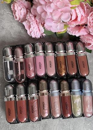 Блиск для губ kiko milano, 25 відтінків