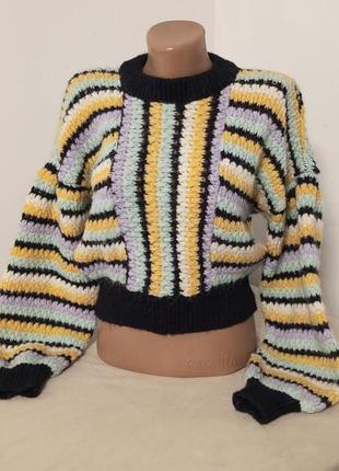Теплий светр в смужку  zara