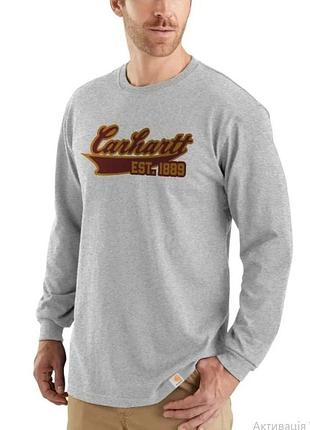 Оригінальний лонгслів carhartt relaxed fit heavyweight script graphic long-sleeve.