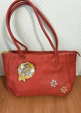 Radley шкіряна помаранчева жіноча сумка