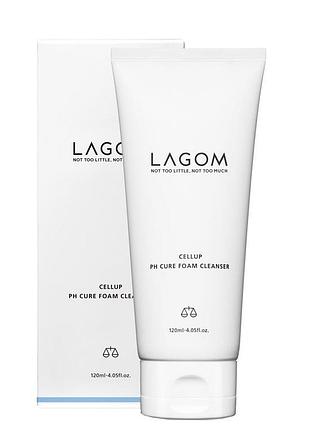 Очищающая пенка для умывания на основе гималайской соли lagom cellup ph cure foam cleanser 120 ml
