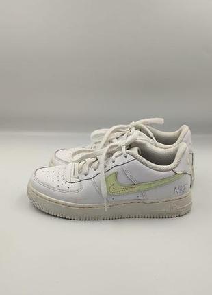 Оригинальные кожаные кроссовки nike air force 1 low gs barely volt размер 37-38