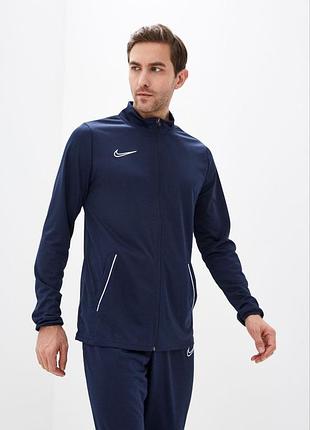 Мужская легкая спортивная зип кофта nike dri-fit оригинал олимпийка найк драй фит темно синяя мастерка размер 2xlxl