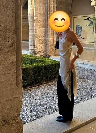 Сукня туніка асиметрична молочна zara s 26