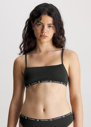 Calvin klein чорний бавовняний бюстгальтер топ
