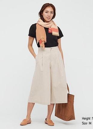 Uniqlo, лляні широкі кюлоти, р.s