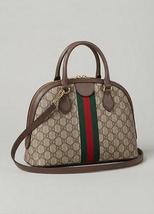 Сумка жіноча gucci ophidia gg small dome коричнева