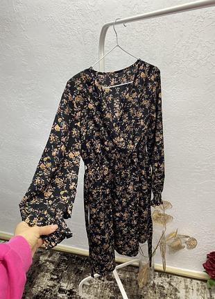 Shein міні сукня в квітковий принт коротке квіткове плаття в квіти