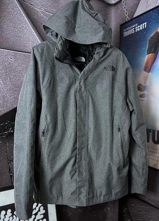 Куртка чоловіча the north face в сірому кольорі