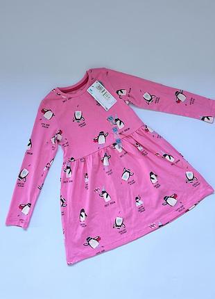 Яскрава бавовняна сукня marks & spencer (m&s) з пінгвінами — нова з бірками! 🐧💖