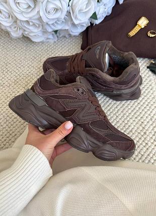 New balance 9060 chocolate brown термо