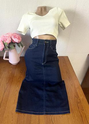 Джинсова спідниця як нова uniqlo jeans