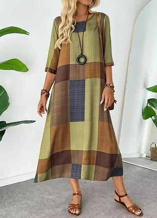 🥰міді сукня в геометричний принт shein m