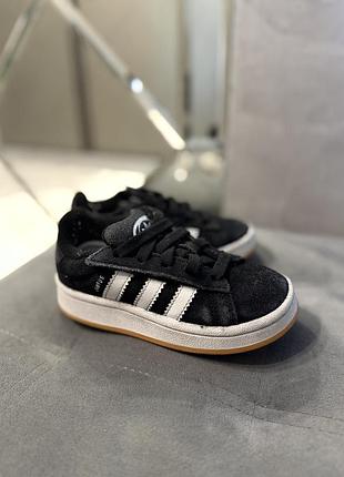 Кеди універсальні adidas campus чорні, розмір 27, замшеві