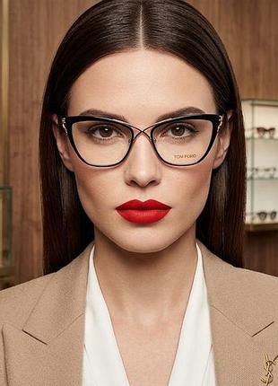 Стильная женская оправа tomford tf 5272 005- original- одна из самых трендовых оправ бренда