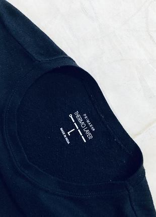 Термобілизна чоловіча чорна в рубчик primark термолонгслів чорна бавовна віскоза поліестер в наявності 3