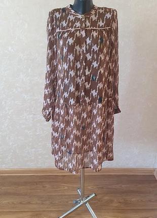 Нова легка сукня in front sandra dress у гусячу лапку з люрексом (розмір m)