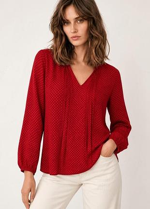 Легка блуза marc o'polo в горошок, розмір xs