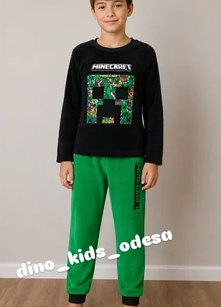 Теплая пижама minecraft майнкрафт для мальчика от primark