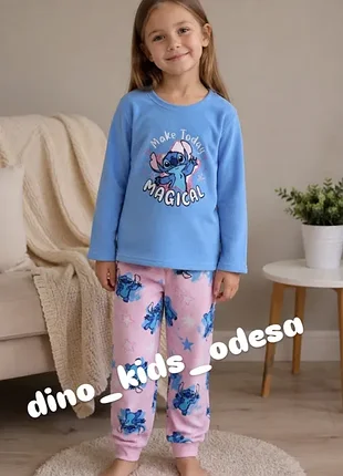 Флисовая пижама стёжка на девочку от primark