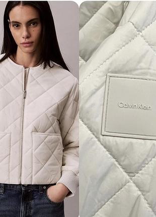 Куртка calvin klein куртка жіноча демісезонна бомбер стьобана xs