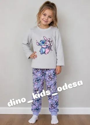 Тепла плюшева піжама стіч на дівчинку від primark піжамка
