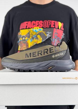 Термо кросівки merrell agility peak 5 gtx khaki grey black