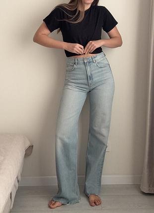Джинси zara з високою талією (36-38 розмір)