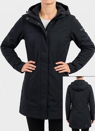 Жіноча подовжена куртка columbia softshell (софтшел) з капюшоном — стан нової! розмір м