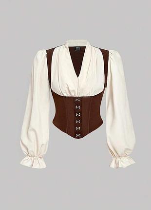 Блуза з імітацією корсету shein 2xl