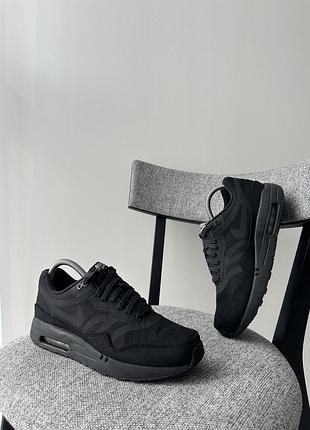 Чоловічі осінні чорні кросівки кеди взуття nike air max