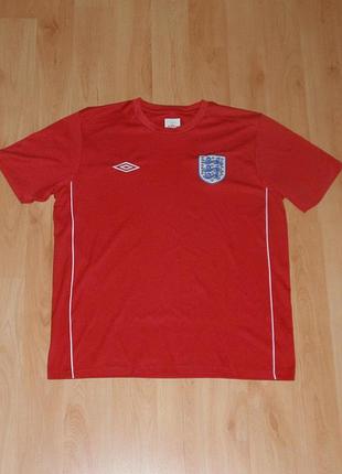 Футбольна футболка збірної англії umbro red dry jersey drill vintage original m-l england football team