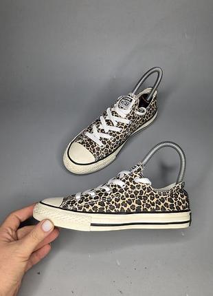 Кеди converse chuck taylor all star leopard jacquard із виразним фактурним леопардовим принтом