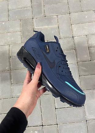 Мужские кроссовки nike air max 90 surplus midnight navy cordura синие
