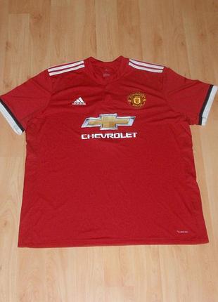 Красная футбольная футболка adidas climacool fc manchester united 1 bamp/манчестер юнайтед original xl-xxl(2xl)-3xl nike vintage jersey dry
