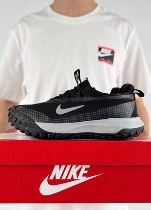 Термо кросівки nike acg mountain fly low gtx black grey