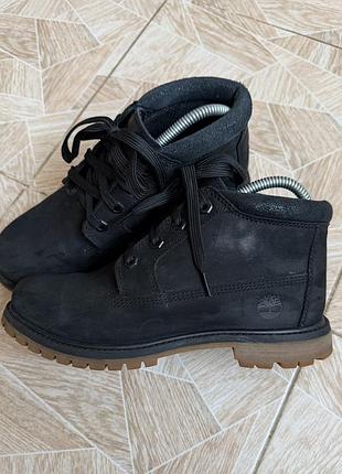 Ботинки classic timberland women’s black nubuck boots anti-fatigue ankle size eu 39 us 8