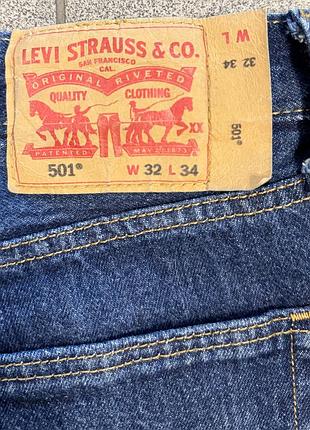Джинси чоловічі оригінальні levi's 501 original fit 32/34