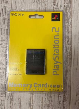 Оригинальная карта памяти sony playstation 2 memory card 8mb (scph-10020 u) - новая в блистере (sealed)