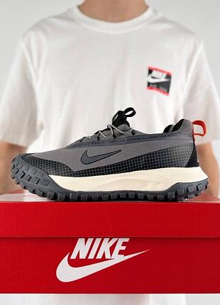 Термо кросівки nike acg mountain fly low gtx grey black beige