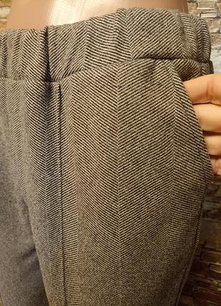 Брюки жіночі вовняні mom в ялинку кемел s
