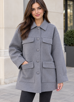Пальто h&amp;m, шерсть, oversize, р. m-xl
