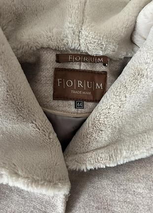 Жіноче пальто forum з капюшоном, бежеве, розмір s-m